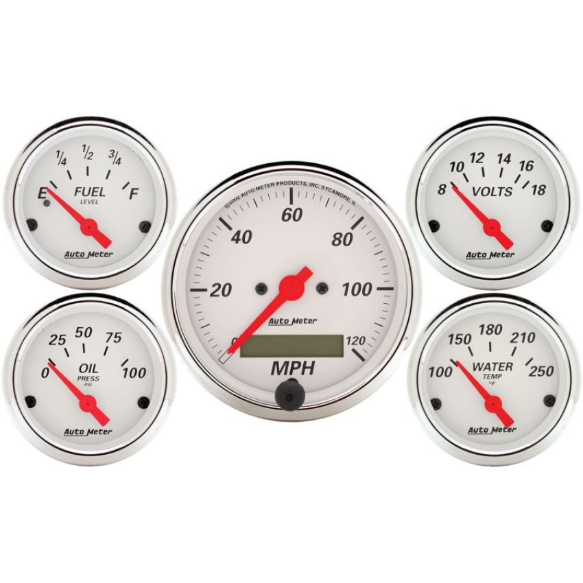 AutoMeter 1302 GAUGE KIT, 5 PC., 3 1/8