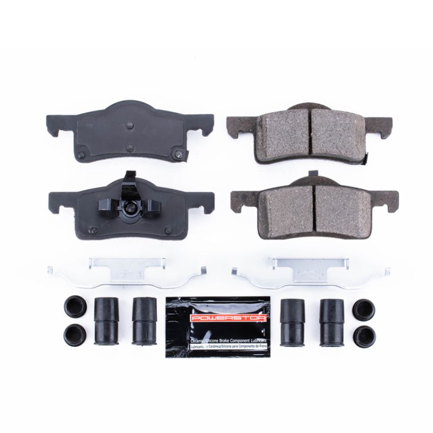 PowerStop Z23-935 PowerStop - Z23 Daily Driver Carbon-Fiber Ceramic Brake Pads with Hardware Kit