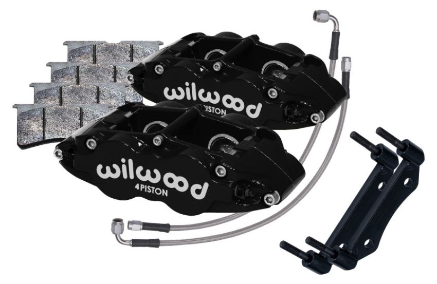 Wilwood 140-16677 84-89 Porsche 911 Front Superlite Caliper Kit 3.5in MT - Black