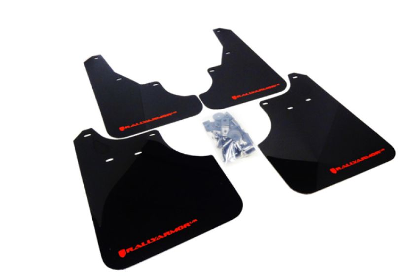 Rally Armor MF11-UR-BLK/RD Black Mud Flap/Red Logo