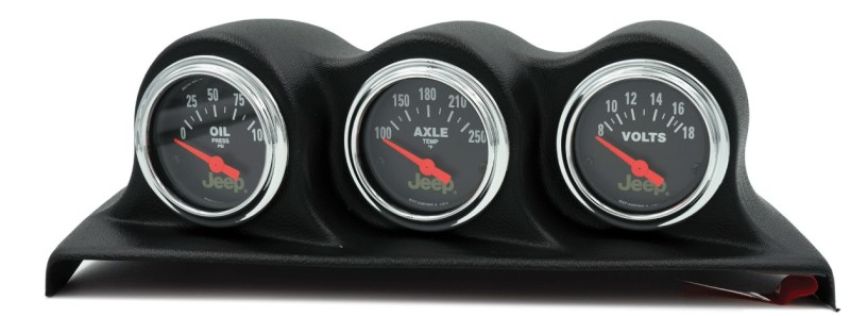 AutoMeter 8200 GAUGE KIT, 3 PC, WRANGLER (JK) 07-10, OIL PSI/AXLE TEMP/VOLT