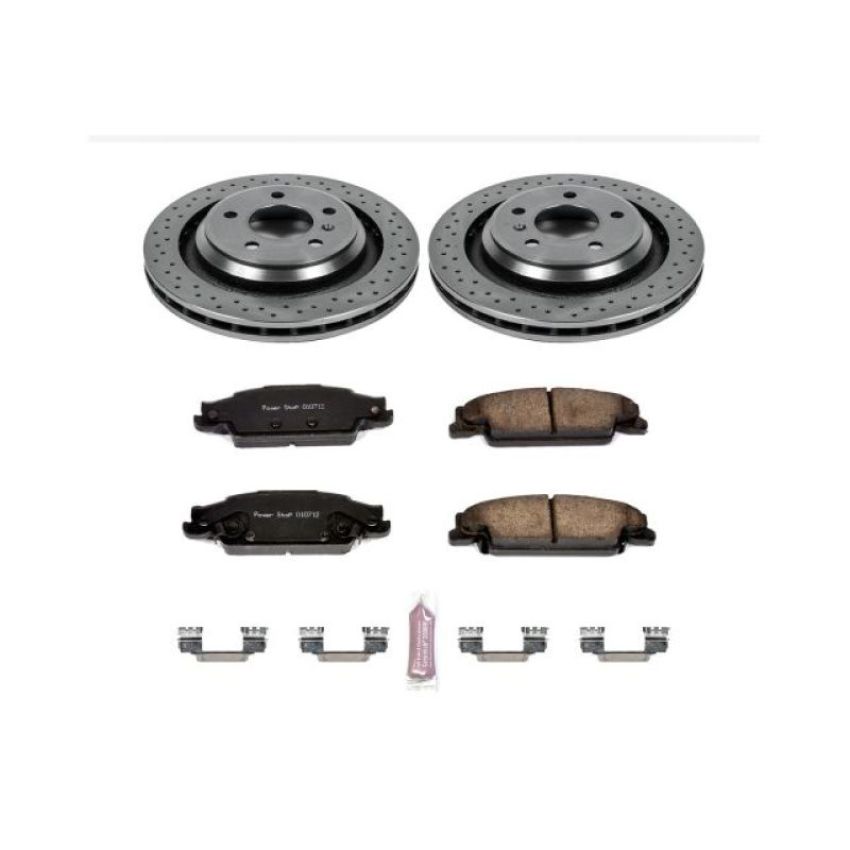 PowerStop KOE5289 OE Stock Replacement Low-Dust Ceramic Brake Pad and Rotor Kit