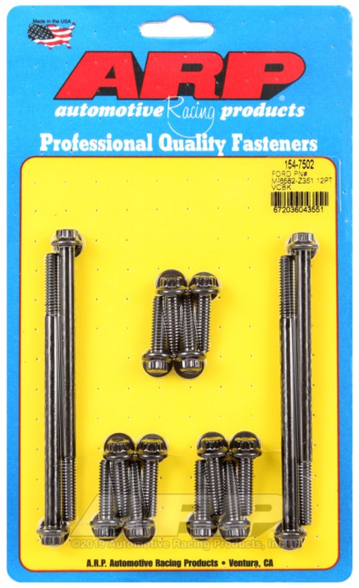 ARP 154-7502 Small Block Ford Valve Cover 12pt Bolt Kit (For P/N M-6582-Z351)