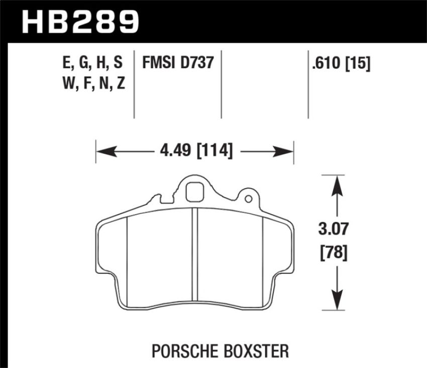 Hawk Performance HB289D.610 ER-1 Disc Brake Pad