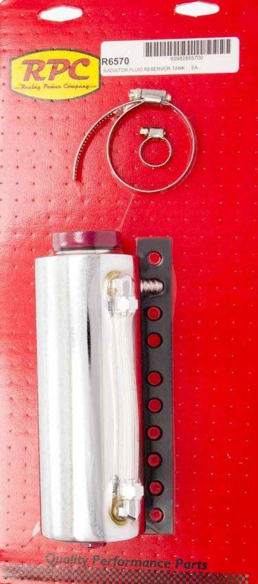 RACING POWER CO-PACKAGED RPCR6570 Chrome Radiator Fluid Reservor Tank