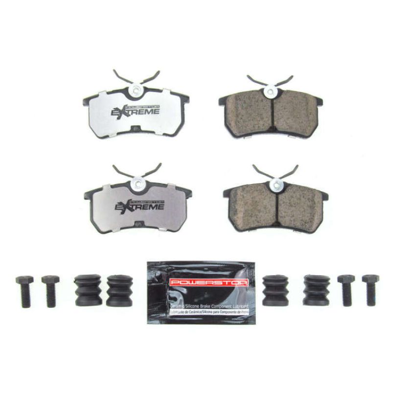 PowerStop Z26-886 PowerStop - Z26 Performance Carbon-Fiber Ceramic Brake Pads with Hardware Kit
