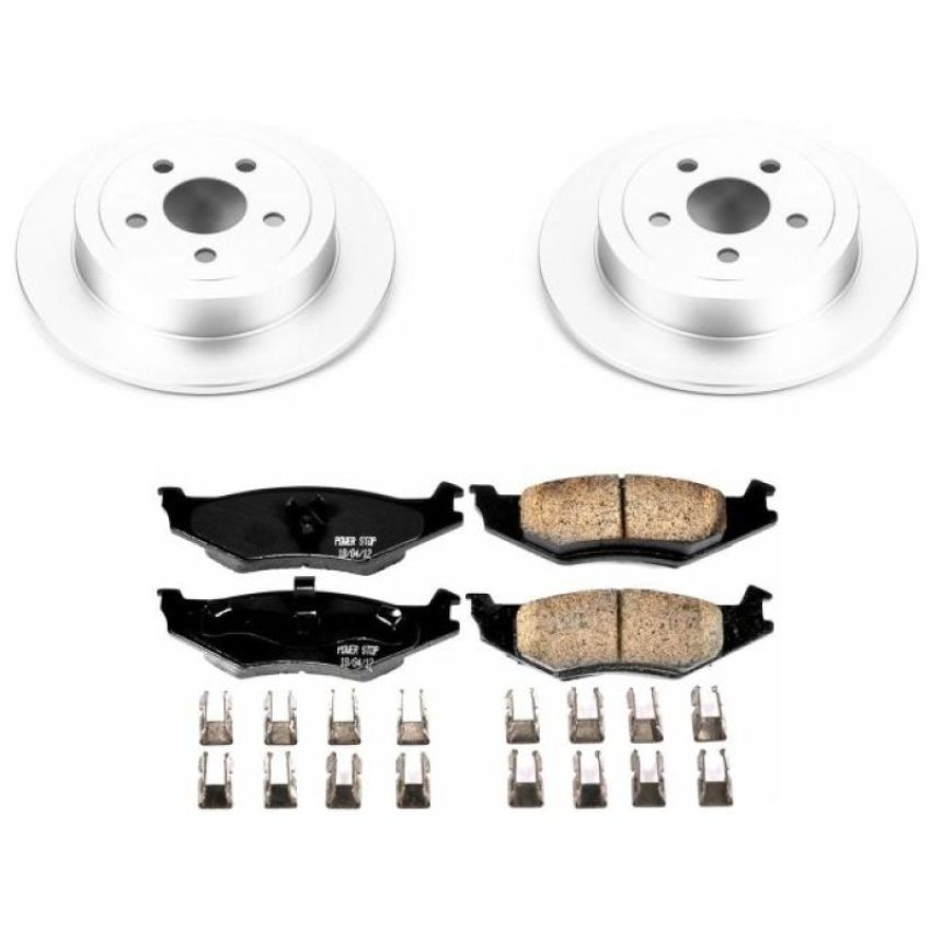 PowerStop CRK1687 Genuine Geomet Coated Rotor and Low-Dust Ceramic Brake Pad Kit