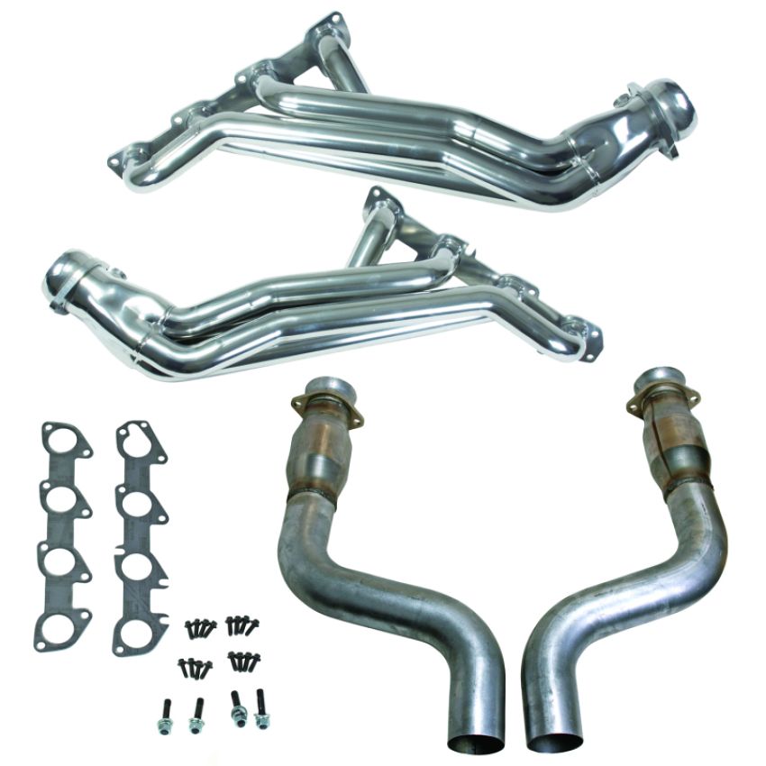 BBK 40464 09-24 Dodge Challenger/Charger 5.7L 1-3/4in Headers w/High Flow Catted Mid Pipe (Silver Ceramic)