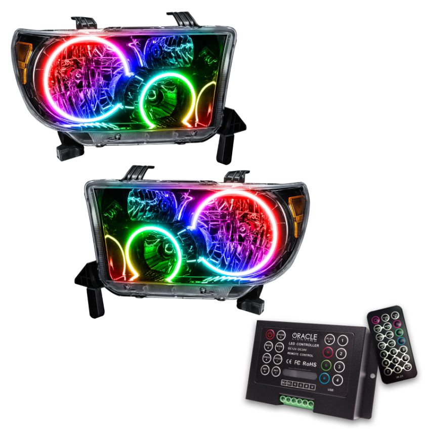 Oracle Lighting 7119-333 SMD Pre-Assembled Headlights, Black Bezel, ColorSHIFT(tm) 2.0