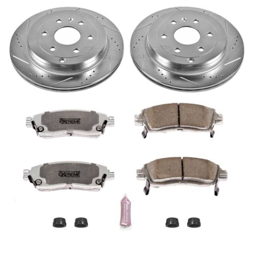 PowerStop K5262-26 Z26 Street Performance Ceramic Brake Pad and Drilled & Slotted Rotor Kit