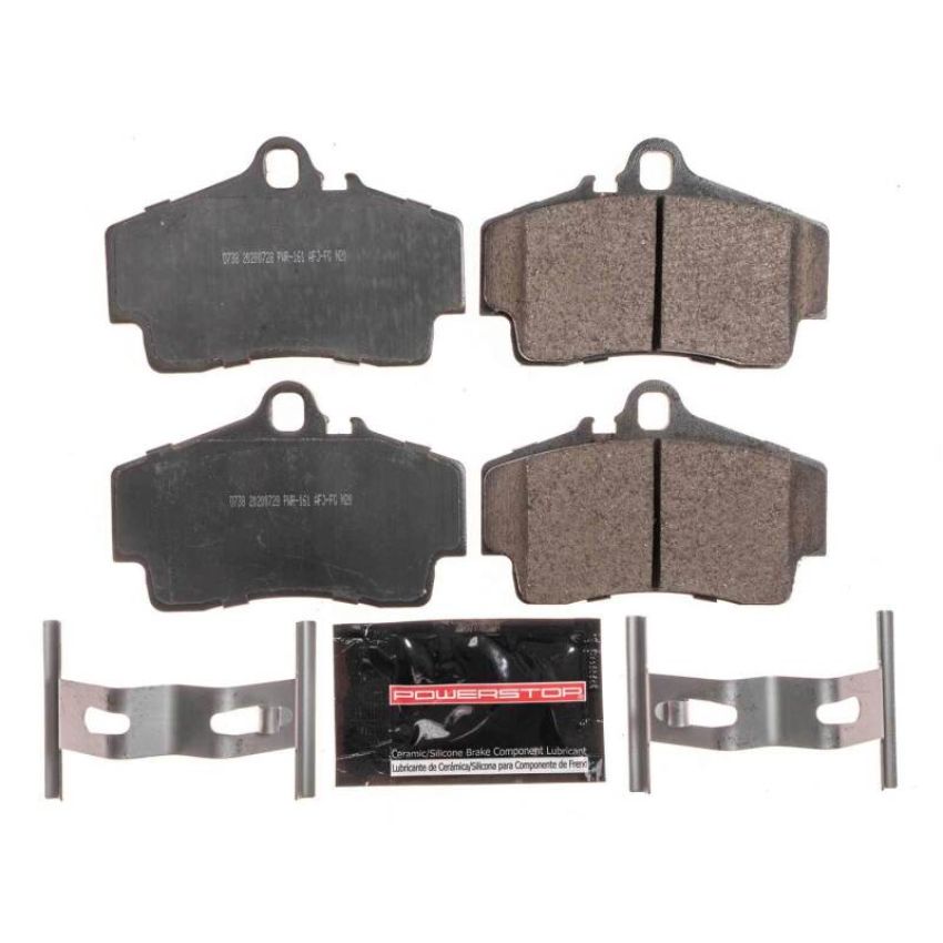 PowerStop Z23-738 PowerStop - Z23 Daily Driver Carbon-Fiber Ceramic Brake Pads with Hardware Kit