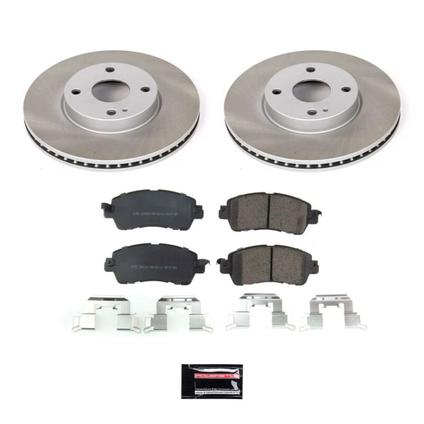 PowerStop SC7700 Semi-Coated Rotor and Low-Dust Ceramic Brake Pad Kit