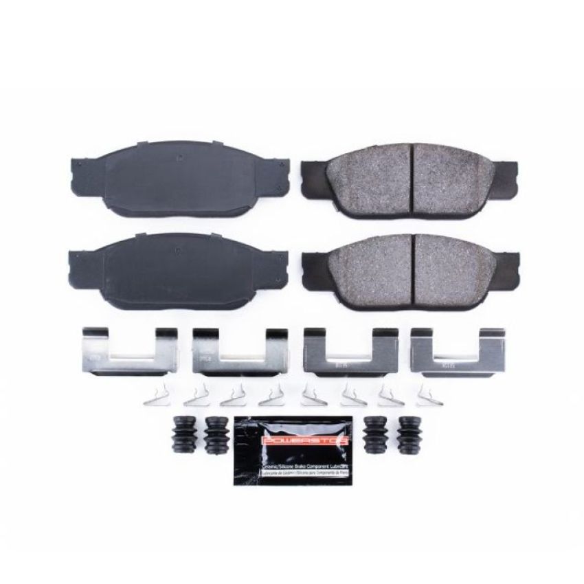 PowerStop Z23-805 PowerStop - Z23 Daily Driver Carbon-Fiber Ceramic Brake Pads with Hardware Kit