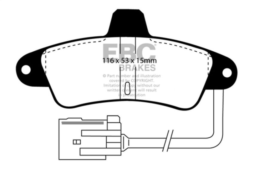 EBC Brakes DP2965 Greenstuff 2000 Series Sport Brake Pads
