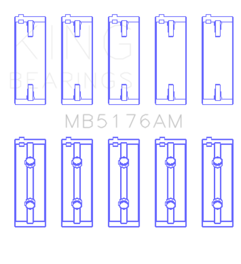 King Mitsuishi 4G93 SOHC (Size STD) Main Bearing Set