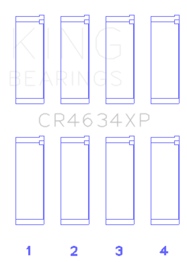 King Hyundai G4KF (Size 0.25) Connecting Rod Bearing Set