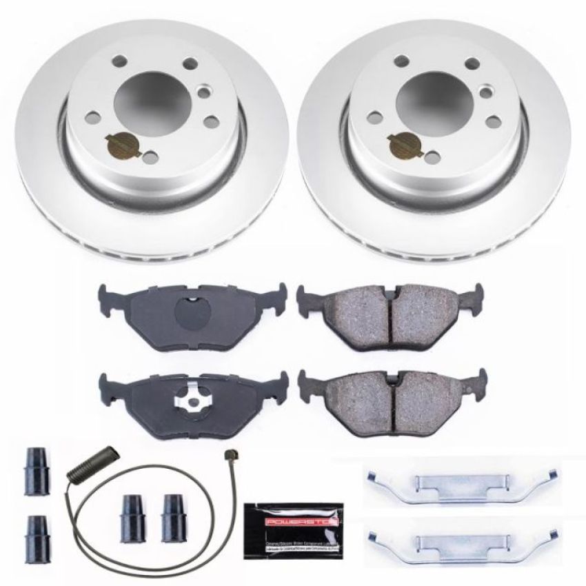 PowerStop CRK615 Genuine Geomet Coated Rotor and Carbon-Fiber Ceramic Brake Pad Kit