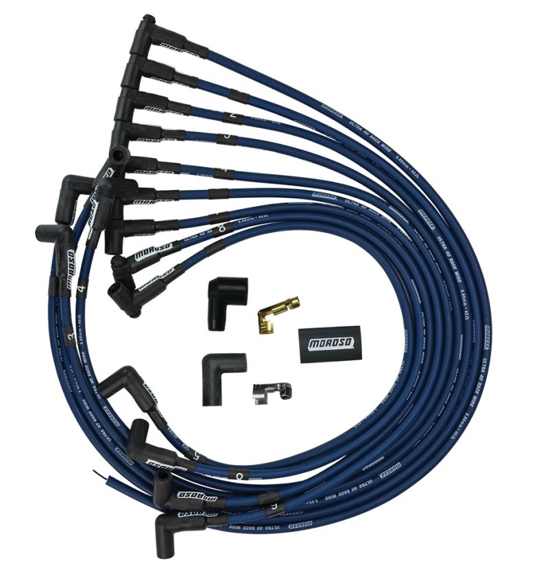 MOROSO MOR73666 Ultra 40 Plug Wire Set - Blue