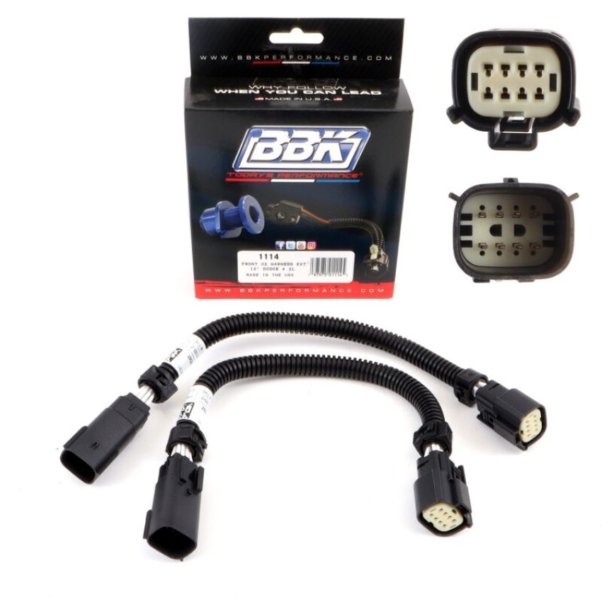BBK Performance Parts 1114 2015-2024 DODGE HELLCAT 6.2L O2 SENSOR EXTENSIONS 6 Pin