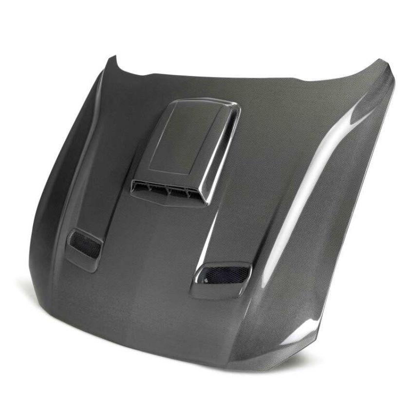 Anderson Composites AC-HD21FDMUM1-SK-DS 21-23 Ford Mustang Mach 1 Type-SK Double-Sided Carbon Fiber Hood
