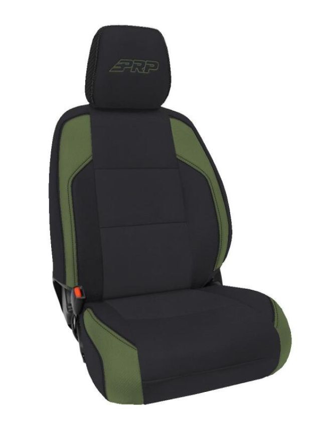 PRP Seats B057-04 PRP 6-23 Toyota Tacoma Front Seat Covers (Pair) - Black/Olive Green