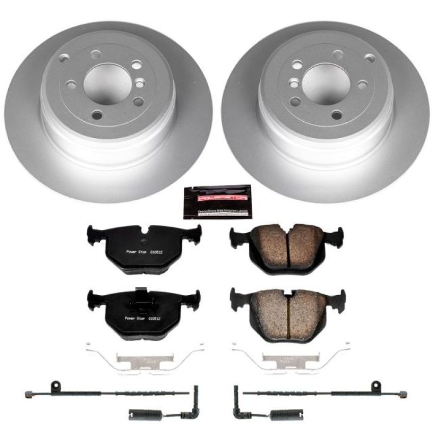 PowerStop CRK5742 Genuine Geomet Coated Rotor and Carbon-Fiber Ceramic Brake Pad Kit