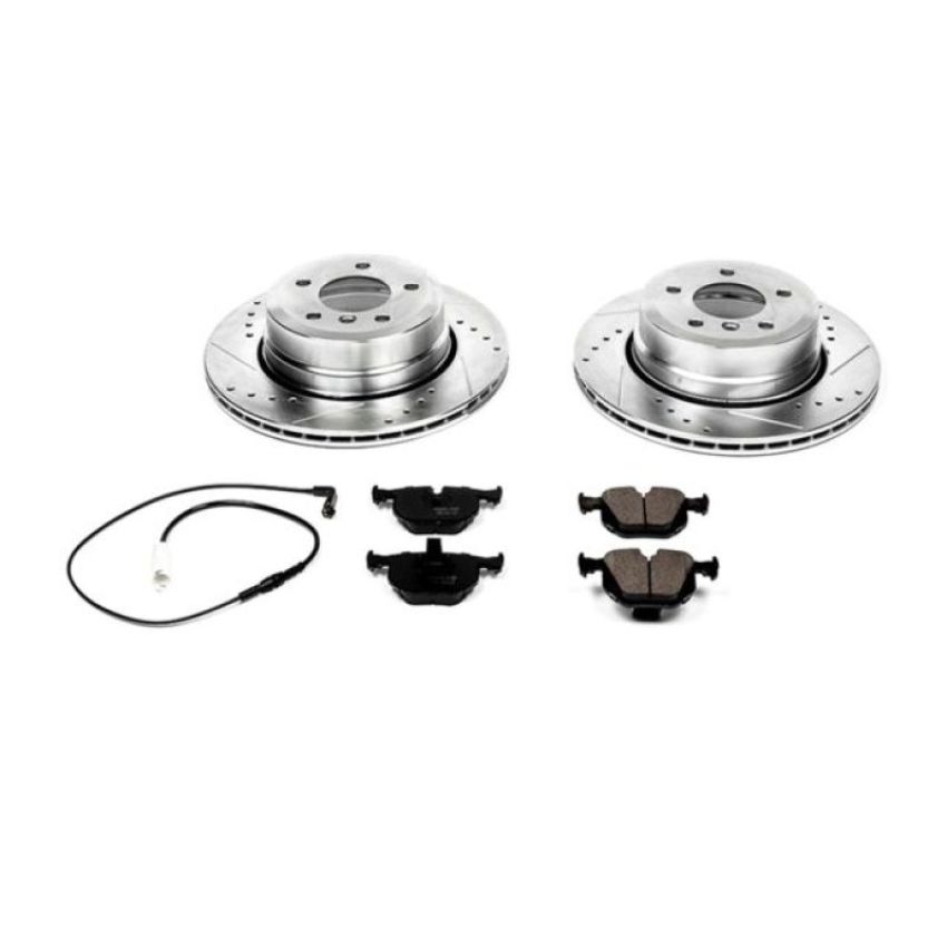 PowerStop K5492 Z23 Daily Driver Carbon-Fiber Ceramic Brake Pad and Drilled & Slotted Rotor Kit
