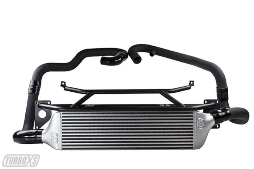 Turbo XS STI15-FMIC-BLK FMIC 2015-2017 Subaru STi - Wrinkle Black Pipes