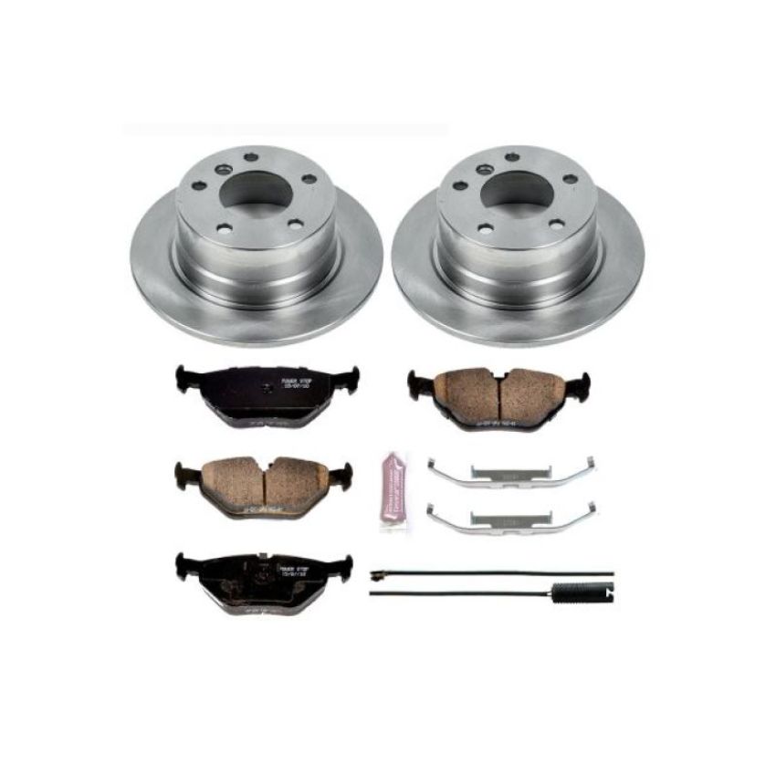PowerStop KOE633 OE Stock Replacement Low-Dust Ceramic Brake Pad and Rotor Kit