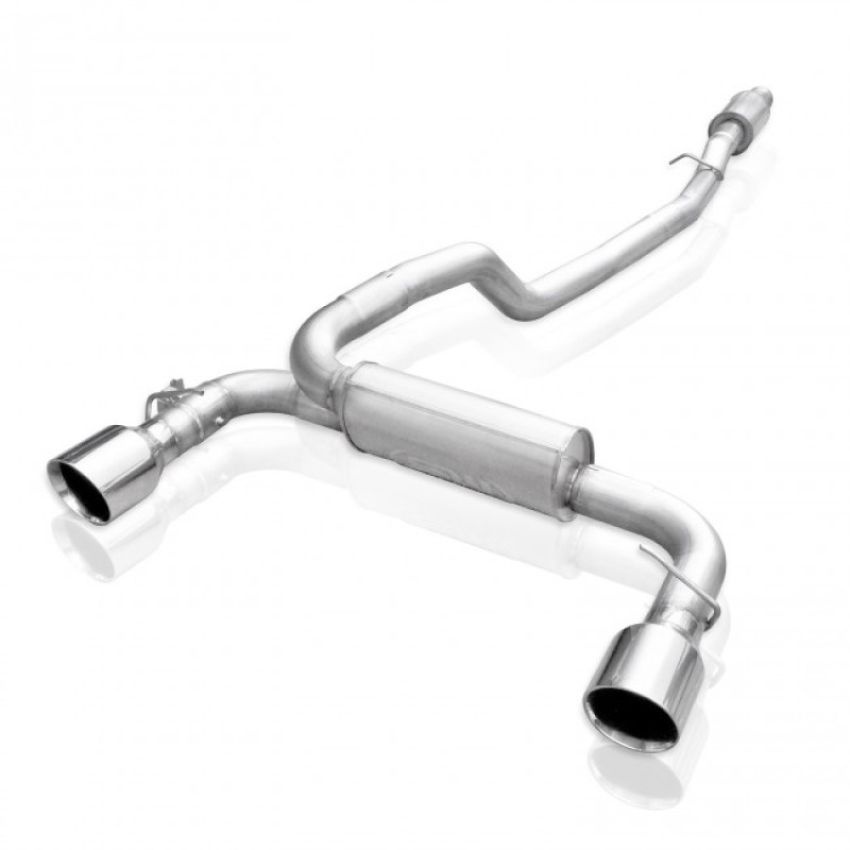 Stainless Works FCRS16CB 2016-18 Ford Focus RS 3in Catback Vintage Round Muffler 5in Tips