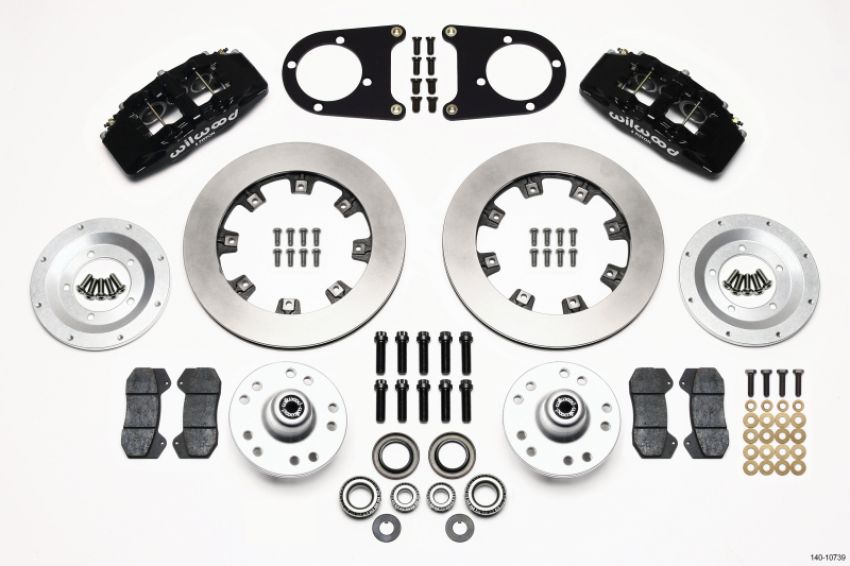 Wilwood 140-10739 Dynapro 6 Front Hub Kit 12.19in 37-48 Ford Psgr. Car Spindle