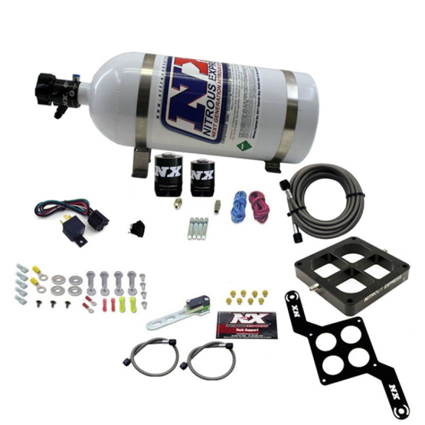 Nitrous Express 63870-10 DOMINATOR SINGLE ENTRY BILLET CROSSBAR, RNC (250-750HP) W/ 10LB BOTTLE