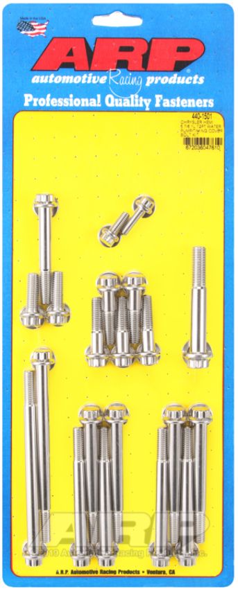 ARP ARP440-1501 Water Pump/Timing Cover Bolt Kit Mopar 5.7L/6.1L