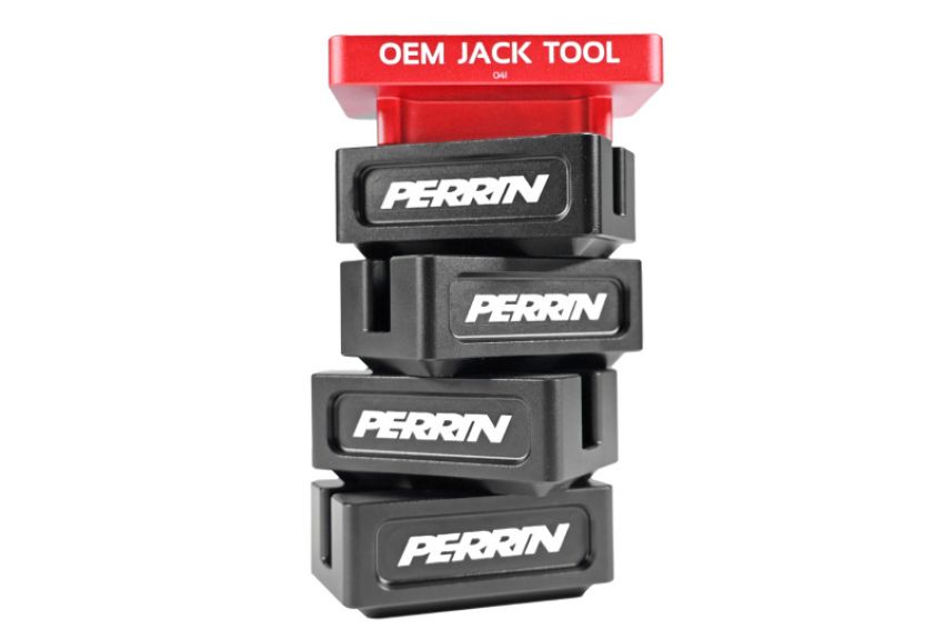 Perrin Performance PSP-BDY-040BK Perrin Jack Pad Set for Subaru (5pc) - Black