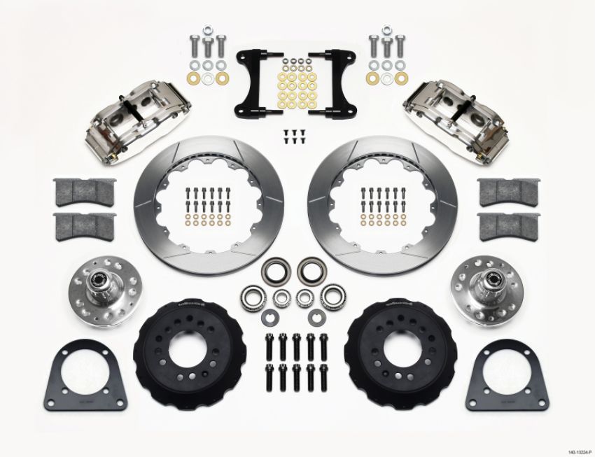Wilwood 140-13224-P Narrow Superlite 6R Front Hub Kit 12.88in Polished TCI-IFS 71-78 (Pinto Based)