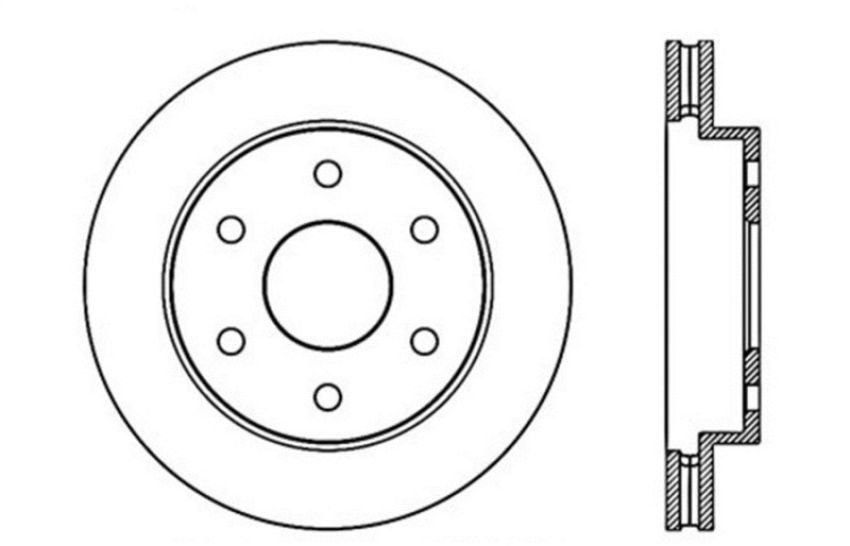 Stoptech 128.66040R Drilled Sport Brake Rotor
