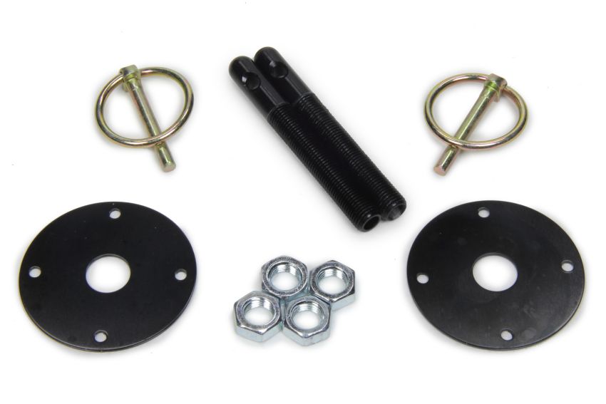FIVESTAR FIV10001-34033-B Hood Pin Kit  3/8in Alum Black 2-pack