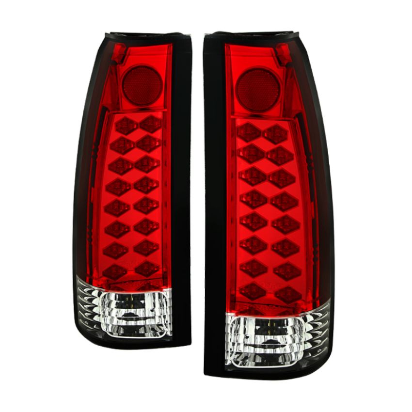 SPYDER 5001375 LED Tail Lights - Red Clear