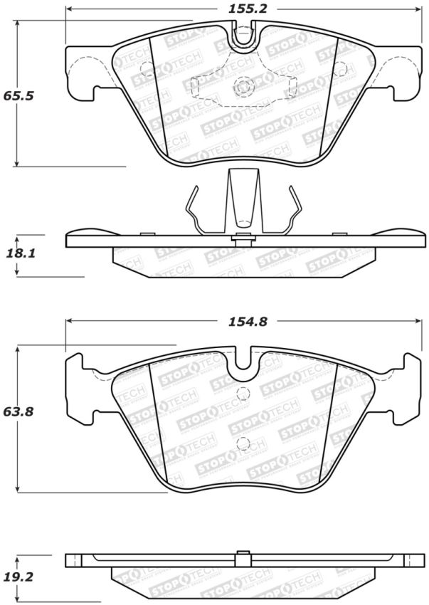 Stoptech 308.14060 Street Brake Pads - Rear