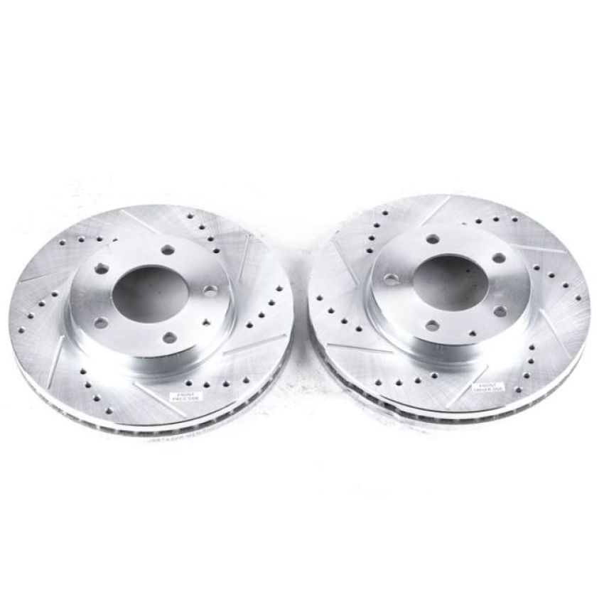 PowerStop JBR762XPR PowerStop Evolution Performance Drilled, Slotted & Plated Brake Rotor Pair