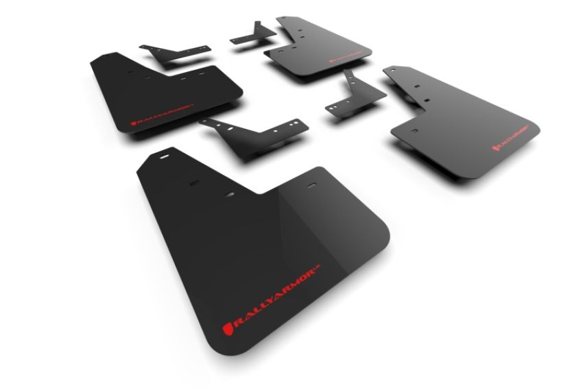 Rally Armor MF128-UR-BLK-RD Black Mud Flap/Red Logo