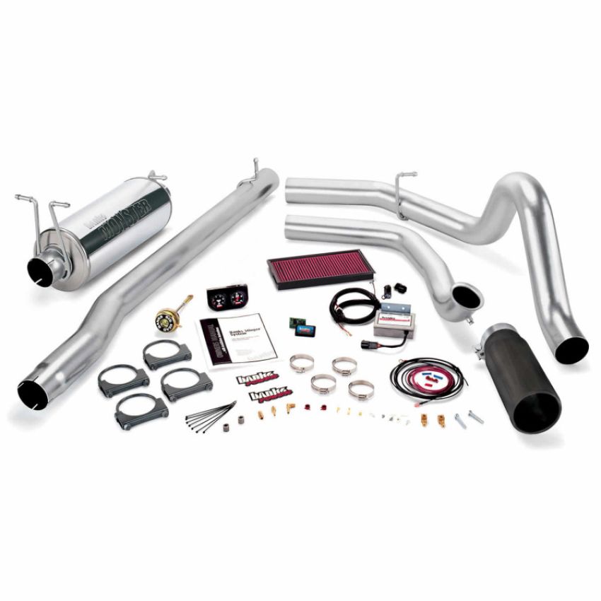 Banks Power 47518-B 99 Ford 7.3L F250/350 Man Stinger System - SS Single Exhaust w/ Black Tip