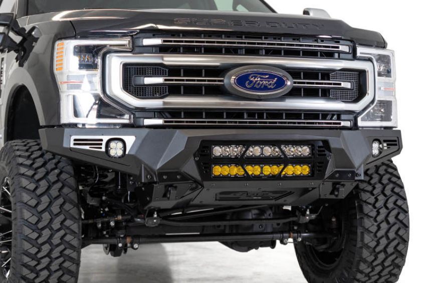 Addictive Desert Designs F160012140103 17-20 Ford Super Duty Bomber Front Bumper w/ Mounts For 20in Light Bars