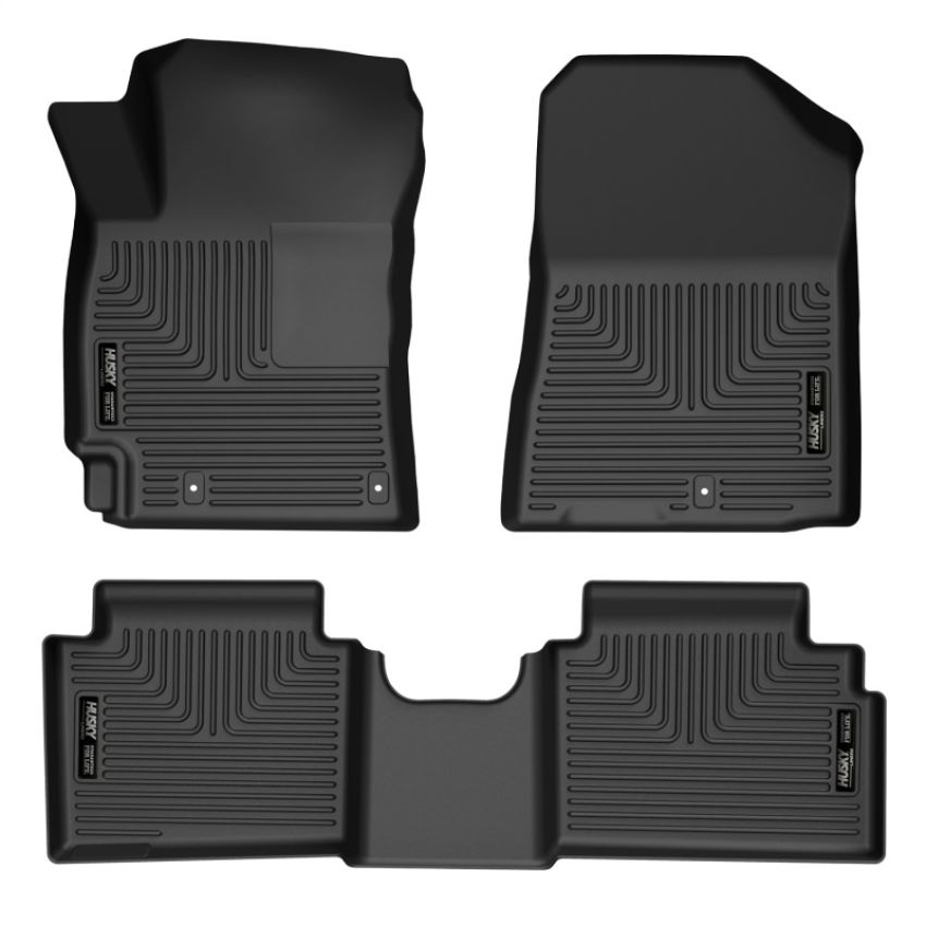 Husky Liners 95261 19-23 Kia Forte WeatherBeater Front & 2nd Seat Floor Liners - Black