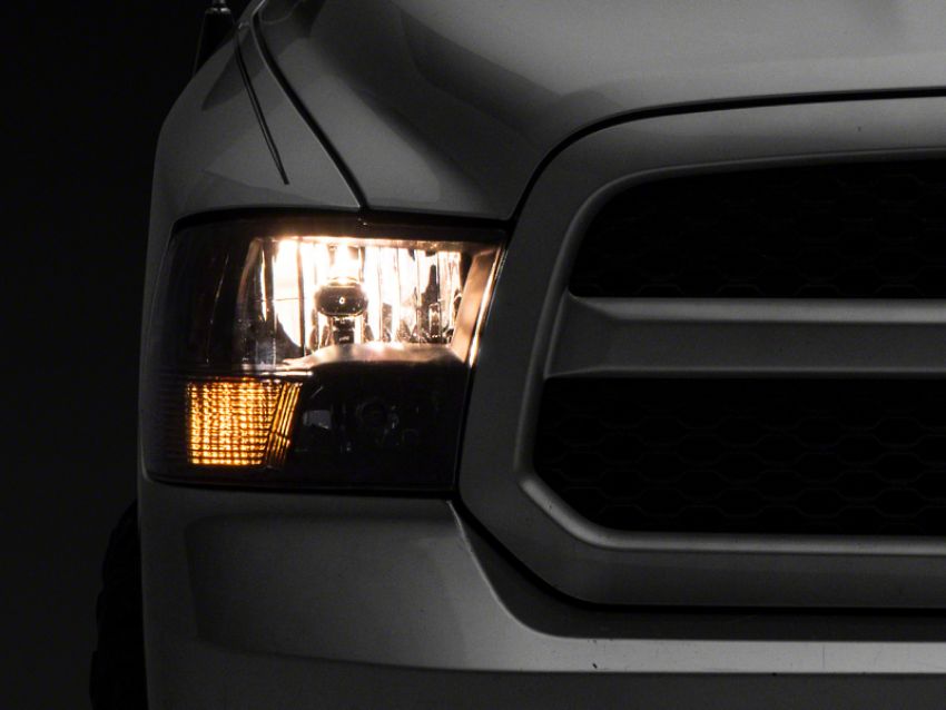 Raxiom R118016 09-18 Dodge RAM 1500 Axial Series Euro Style Headlights w/ Dual Bulb Blk Housing (Clear Lens)