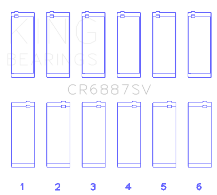 King Engine Bearings CR6887SV King BMW B58B30A Performance Rod Bearing Set