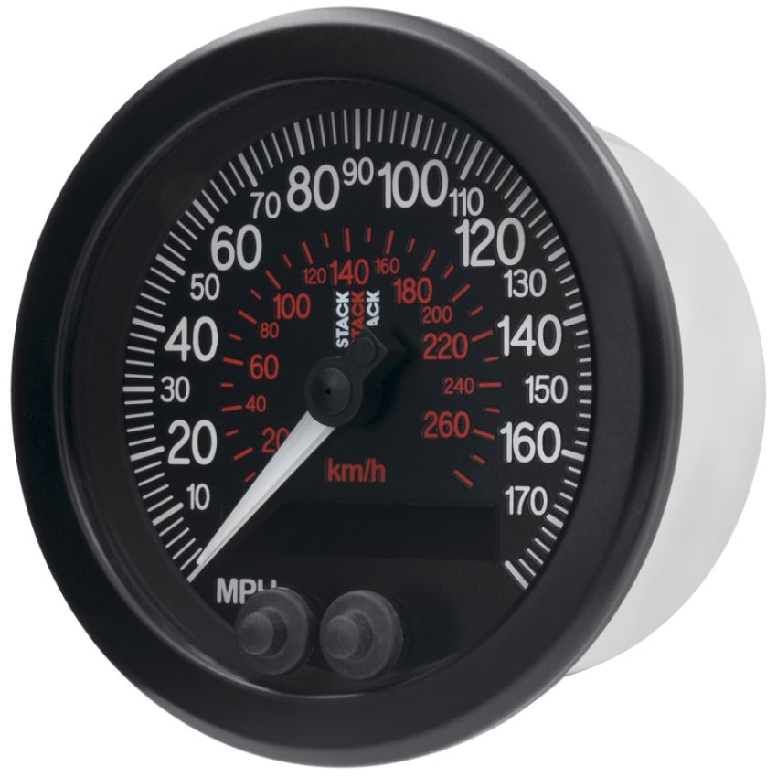 AutoMeter ST3803 Stack Instruments 88mm 0-180 MPH 290 KM/H GPS Speedometer - Black
