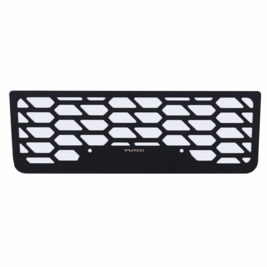 Putco 83166 17-19 Ford SuperDuty - Hex Shield - Black Powder Coated Bumper Grille Inserts