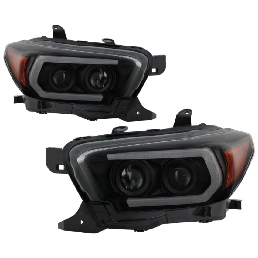 SPYDER 5087546 Projector Headlights - Sequential Turn Signal - Black Smoke
