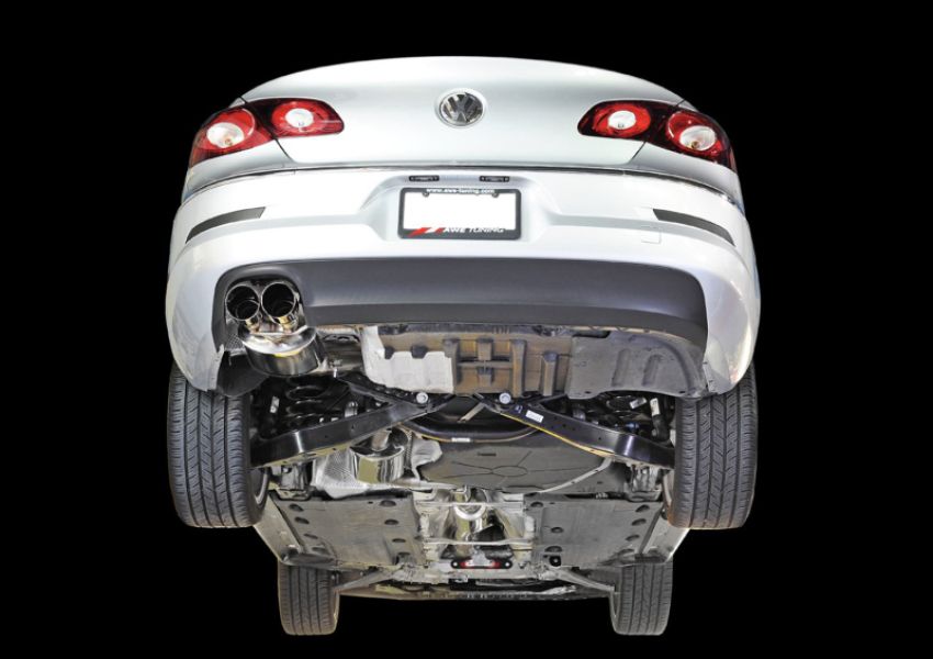 AWE Tuning 3015-22014 VW CC 2.0T Touring Edition Performance Exhaust - Chrome Silver Tips
